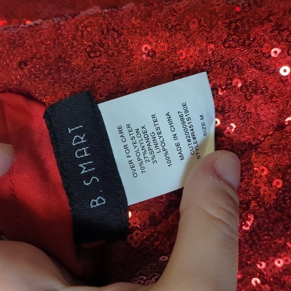 B. Smart women's red sequin sleeveless cowl neck mini dress - Picture 6 of 10